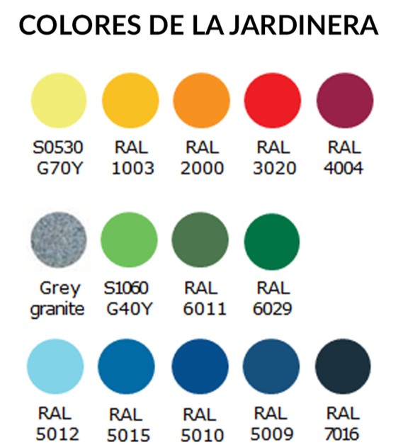 jardineras rojas recicladas